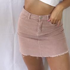 Never Worn, High Waisted And Fits Like Typical Brandy Melville Bottoms. One Size And Perfect Condition! Marked As A Small Since There Is No One Size Option But Could Fit A Xs/S Pink Fitted Trendy Denim Skirt, Trendy Fitted Pink Denim Skirt, Pink High-waisted Fitted Denim Skirt, Pink Mini Denim Skirt, Pink Casual Mini Denim Skirt, High-waisted Pink Cotton Skirt, Pink Mini Denim Skirt Casual, High Waist Pink Cotton Skirt, Casual Pink Mini Denim Skirt