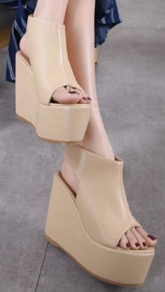 $79.90 - Beige high platform Wedge Heels. Those heeled wedge heels shoes are for elegant ladies, teens and feminine women. Trendy High Heel Beige Sandals, Trendy Beige High Heel Sandals, Trendy Round Toe Wedge Sandals, Spring Open Toe Wedge Sandals, Trendy Beige Closed Toe Wedge Sandals, Leather Platform Wedge Sandals For Summer, Leather Wedge Sandals For Summer, Beige Block Heel Wedge Sandals For Spring, Summer Leather Platform Wedge Sandals