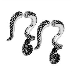 Description: Vivid Design: The whole fake gauge stud earring is made into the octopus claw shape, snake shape, skull shape, and mermaid shape. Fine Craftsmanship: The octopus sucking disc is highly paved, vivid, and exquisite. Worry-Free After-Sales: 60-day refund or exchange guarantee, we proceed with the request for you in 12 hours. Fast-Shipping: US (2-6 days); UK (6-8 days); CA ( 15-20 days); AU (10-15 days); EUROPE (10-25 days); Other Places (12-25 days). Size: Pin Thickness: 20 Gauge=0.8 m Lobe Earrings, Skull Shape, Fake Gauge Earrings, Gauge Earrings, Fake Gauges, Double Sided Earrings, Fake Plugs, Silver Bodies, Gauged Earrings