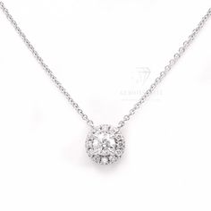 "Product: 14K Solid White Gold D Color Moissanite & Diamond Halo Setting Pendant Necklace with GRA Certificate Stone Weight: Center Stone, Moissanite 5MM 1PCS 0.5CTW Small Stone Around, Natural Diamond 0.016ct 12pcs 0.2CTW Measurement: Pendant 8mm Chain 16+2\" Role Chain (Thick, Good quality) Total Weight: About 3.8g Certificate: Every Moissanite has individual number on it and come with same number certificate. Start from 4mm size. Package: Elegant gift box is included. Jewelry makes a great gi Graduation Gifts For Sister, Linking Rings, Halo Setting, Halo Pendant, Diamond Fashion, Diamond Halo, Moissanite Diamonds, Elegant Gift, Sister Gifts