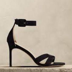 New In Box - Br Terrazzo Black Suede Heel Sandal I'm A True 9... The 9.5 A Little To Short & Snug For Me. Suede Uppers, Leather Lining And Soles. Imported. Size: 9.5 Color: Black Retail: $220 B Width. Heel Height: 3.5" (9cm) Sandals Have An Origami-Like Strap That Folds Across The Toes, As Well As An Ankle Strap That Secures With A Buckle. Made In Italy. Chic Fitted Sandals For Cocktail, Chic Fitted Sandals With Block Heel, Elegant Round Toe Sandals For Date Night, Fitted Block Heel Sandals For Evening, Elegant Sandals With Heel Loop For Date Night, Elegant Sandals For Date Night With Medium Width, Elegant Low Heel Sandals For Date Night, Elegant Medium Width Sandals For Date Night, Chic Sandals With Heel Strap