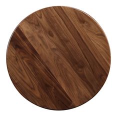 a round wooden table top on a white background