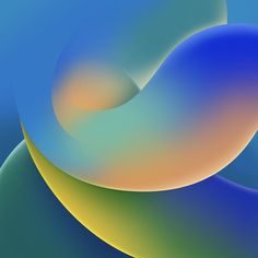 an abstract blue and yellow background with curves