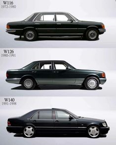 four different types of cars are shown in this graphic diagram, with the names and numbers below them