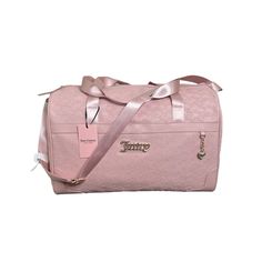 Juicy Couture Pink Diamond Embossed Duffle Weekender Overnight Large Bag Condition: New With Tag Department: Women Brand: Juicy Couture Closure: Zip Accents : Embossed Logo Fabric Type: Pvc Accessories: Key Chain Hardware Color: Gold Size: Large Color: Pink Pattern: Embossed Logo Exterior Material: Faux Leather Features: Double Handle, Adjustable Strap, Exterior Pocket, Interior Zip Pocket Occasion: Travel Super Cute Weekender Bag Great For Traveling Provides Good Storage. Pink Duffle Bag, Large Travel Bag, Overnight Bags, Pink Pattern, Pretty Bags, Overnight Bag, Large Bag, Suitcases, Pink Diamond