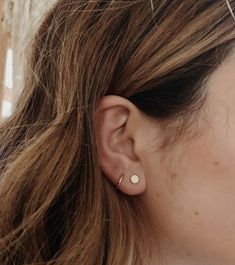 classic studs and mini hoops Ear Stack, Different Shapes, Artisan Jewelry, Ear Piercings, Piercings, Gold Filled, Stud Earrings, Gold