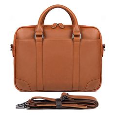 Buy TucciPolo 7349B-1 Bright Brown Genuine Leather Briefcase Mens Laptop Bag - 100% Guarantee genuine - excellent cow leather with Double handles are used comfortably, including an extra adjustable long strap, this bag may do three uses: briefcase, laptop bag, messenger bag. Size approximately 16.5" L x 2.7" D x 11.5" W inches (42cm L x 7cm D x 29cm W) Color: Brown Weight: 1.53KG Features: .Livid hardware .There is nice durable fabric, 1 zipper pocket, 2 open pockets, 2 pen slots and a laptop la Mens Laptop Bag, Men Laptop Bag, Bright Brown, 90s Shoulder Bag, Laptop Bag Men, Leather Messenger Bag Men, Luxury Leather Bag, Leather Briefcase Men, Shoulder Strap Bag