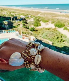 All Summer Long Bracelet – Brinker & Eliza Coastal Gold Jewelry For Vacation, Gold Coastal Jewelry For Vacation, Gold Stackable Beach Jewelry, Gold Stackable Jewelry For The Beach, Gold Stackable Jewelry For Beach, Shell Jewelry For Beach Season, Shell Jewelry Bracelet For Vacation, Shell Jewelry For Beach Party Season, Shell Bracelet Jewelry For Vacation