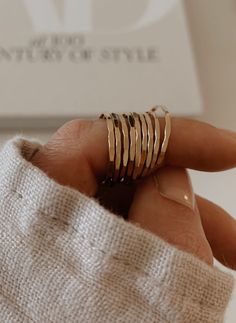 These rings are perfect for layering, wearing alone, or adding to a ring you already have. They are extremely strong. This is the price for one ring, if you want to order a stack, view our other listing with multiple rings discounted. Sleep in them, shower in them, LIVE in them! Handmade Stackable Rings For Everyday Wear, Minimalist Stacked Midi Rings As Gift, Everyday Handmade Stackable Rings, Adjustable Everyday Midi Rings, Everyday Stackable Midi Rings With Open Ring Shape, Stackable Open Ring Midi Rings For Everyday, Stacked Midi Rings As A Gift, Dainty Stacked Rings For Everyday Wear, Dainty Stacked Midi Rings For Everyday