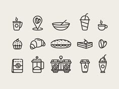 a bunch of different types of food and drinks