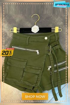 Trendy Cropped Multi Pocket Cargo Shorts Slim Waist Slim Fit Summer Loose Denim Shorts Utility Style Jean Shorts With Built-in Shorts, High Rise Cotton Cargo Shorts, Green Denim Cargo-style Bottoms, Green Denim Cargo Bottoms, Green Denim Cargo Style Bottoms, Khaki Cargo Style Jeans For Summer, Khaki Cargo Jeans For Summer, Spring Denim Cargo Shorts, High Rise Cargo Shorts For Summer