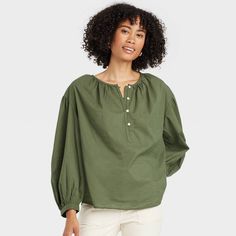 Retail: $25 New With Tag 100% Cotton Color: Olive Green See Description In The Photos Length: 25 Chest Flat: 20 Sleeve: 21 Smoke, Bugs , Pets Free Home 20% Off Discount For Bundle Of 3 Or More Free Shipping For $100 Purchase 2 Days Shipping Thank You Fall Relaxed Fit Peasant Top With Puff Sleeves, Fall Peasant Top With Puff Sleeves And Relaxed Fit, Fall Puff Sleeve Peasant Top With Relaxed Fit, Casual Solid Color Tops For Daywear, Fall Crew Neck Blouse With Relaxed Fit, Green Casual Long Sleeve Top For Spring, Relaxed Fit Crew Neck Blouse For Fall, Casual Green Long Sleeve Top For Spring, Casual Tops For Daywear In Fall