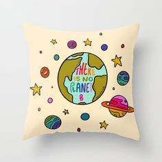 there is no planet and stars on the back of this pillow, which says it's time to travel