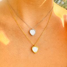 💎 A wonderful mother of pearl heart necklace that you can wear day or night, alone or combined with other necklaces. 💎 A special necklace for you with a mother-of-pearl pendant measuring 10 mm x 10 mm and a chain length of 12-24 inches. A 2 inch extension is added to 12-14-16-18 inch lengths. 12 kids size. 12-14 chokers. 💎 Perfect girl friend gifts, the most special way to express love is such a jewel. 💎 material: mother of pearl and 925 sterling silver, gold plated, rose gold plated. 💎 We Dainty White Heart-shaped Necklace, White Personalized Dainty Heart Necklace, White Charm Necklace With Heart Charm For Gift, White Heart Charm Necklaces As Gift, White Heart Charm Necklace As A Gift For Her, White Heart Charm Necklace For Gifts, Dainty White Heart Necklace For Her, Personalized White Heart Pendant Necklace, Personalized White Heart Necklace For Mother's Day