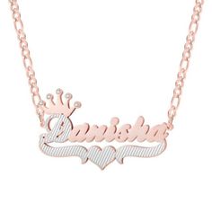 Queen Vibes is a great necklace for young adults and adults. Start early teaching your young adults that they deserve a crown and must be treated like a queen. Never settle queen, wear your crown proudly. ***Our order processing time is (payment verification period) 7 business days before the fulfillment process begins. All of our pieces are created to order and customized just for you! Please allow an additional 2-5 weeks after processing for delivery of your package. Times vary based on demand Rose Gold Crown Design Jewelry Gift, Rose Gold Crown Design Jewelry For Anniversary, Elegant Pink Crown-shaped Jewelry, Customizable Pink Necklaces For Anniversary, Anniversary Silver Necklace With Crown Design, Elegant Pink Engraved Necklace, 3d Necklace, Arabic Jewelry, Jewelry Charms Pendants