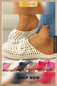 Summer Women's New Hollow-out Slipper Solft Non-slip Casual Sandals Slip-on Beach Shoes Comfortable Summer Jelly Sandals With Round Toe, Comfortable Jelly Sandals With Round Toe For Summer, Comfortable Summer Jelly Sandals, Casual Lace-up Sandals For Beach Season, Beach Slippers Non-slip In Beige, Beach Slip-on Mules With Flat Heel, Flat Heel Jelly Sandals For Summer Beach, Closed Toe Jelly Sandals For Beach Vacation, Summer Beach Jelly Sandals With Flat Heel