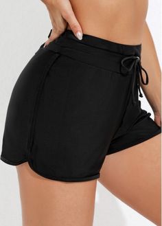 Color:Black;Size:S;Size:M;Size:L;Size:XL;Size:XXL;Package Contents:1 X Swim Shorts;Composition:82% Polyester, 18% Spandex;Washing Instructions:Hand Wash;Bottom Type:Shorts;Waist Type:Mid Waist;Pattern Type:Solid;Color Scheme:Black; Black Stretch Shorts For Vacation, Casual Black Tie-side Swimwear Bottom, Black Drawstring Beach Bottoms, Stretch Black Tie-side Bottoms, Black Stretch Tie-side Bottoms, Black Drawstring Shorts For Beach, Black Drawstring Beach Shorts, Black Drawstring Bottoms In Short Length, Black Drawstring Bottoms For Summer