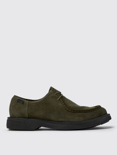 Brogue Shoes CAMPER Men color Green Casual Brogue Loafers, Casual Oxford Low-top Dress Shoes, Casual Low-top Oxford Dress Shoes, Casual Oxford Loafers With Rubber Sole, Casual Leather Wingtip Shoes With Vibram Sole, Casual Green Oxfords With Leather Sole, Casual Slip-on Oxfords With Vibram Sole, Casual Moc Toe Loafers For Derby, Green Casual Oxfords With Round Toe