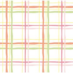 an abstract plaid pattern in pink, yellow and green