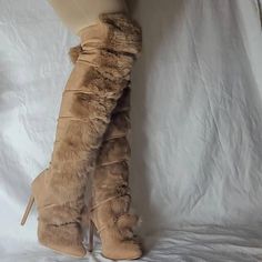 Boots with the fur or fur high heel boots:
Womens faux fur boots Fur Leather Boots, Apple Bottom Jeans Boots With The Fur, Winter Boots Heels, Fur Heel Boots, Knee High Fur Boots, Fur Boots Heels, High Fur Boots, Fur High Heels, Boots With The Fur