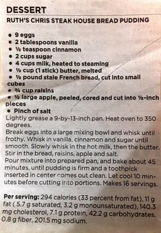 a recipe for bread with instructions on how to make it