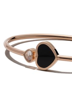 Shop Chopard 18kt rose gold Happy Hearts diamond bangle with Express Delivery - Farfetch Luxury Diamond Heart Bracelet, Luxury Rose Gold Heart Bracelet, Luxury Rose Gold Double Heart Jewelry, Luxury Valentine's Day Bangle Jewelry, Social Standards, Large Heart, Ring Watch, Demi Fine Jewelry, Happy Heart