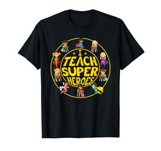 PRICES MAY VARY. A great graphic stye for any super teacher who know he or she is teaching future amazing heroes, educated citizens and all around awesome people. Have a superhero theme this school year with your whole teaching team! Wear this comic book superhero design to show your students you believe in them, their future, ideas and trust they will spread kindness in the world. They will love seeing their double identities as students and heroes! Lightweight, Classic fit, Double-needle sleev Superhero School, Superhero Tshirt, Superhero Teacher, Super Teacher, Spread Kindness, Future Ideas, Superhero Theme, He Or She, Superhero Design