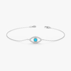 white gold evil eye turquoise bracelet Luxury Sterling Silver Turquoise Bracelet, Luxury Turquoise Sterling Silver Bracelets, Turquoise Evil Eye Bracelet Jewelry, Elegant Sterling Silver Evil Eye Bracelets, Elegant Beaded Evil Eye Bracelet, Turquoise Evil Eye Bracelet, Elegant Blue Sterling Silver Evil Eye Bracelet, Elegant Turquoise Jewelry With Evil Eye, Diamond Evil Eye Bracelet