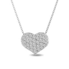 "HERE IS BEAUTIFUL HANDMADE HEART LOVE PENDANT NECKLACE 14K White Gold Comes With 16\" or 18\" Inch Chain All Round 39 White Diamonds Are SI1 G Color !! TOTAL 1.00 CARAT Very Nice And Full Pave Set !! Bright White Color And Clean Diamonds Width - 15.00 mm Length - 17.00 mm RETAIL PRICE IS OVER $3,800.00 COMES WITH $2,700.00 APPRAISAL DREAM IT I\"LL MAKE IT SPECIAL ORDER WELCOME PLEASE VISIT MY ESTY SHOP http://www.etsy.com/shop/JewelryByGaro HANDCRAFTED IN THE USA TEL: (212) 398-7002 CELL: (201) White Gold Heart Cut Diamond Necklace With 17 Jewels, Luxury Round Brilliant Cut Heart Necklace, Luxury Heart Cut Necklace With Pave Setting, Luxury Brilliant Cut Heart Necklace, Dazzling Diamond Cut Heart Necklace, Luxury Heart Cut Necklaces With Pave Setting, Formal Heart-shaped Brilliant Cut Necklace, Valentine's Day Formal Diamond Necklace With Pave Setting, Formal Heart-shaped Diamond Necklace With Pave Setting