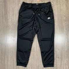 Nike Dri Fit Black Jogger Pants Mens Size Xxl Nwt Nike Black Joggers For Streetwear, Nike Black Sweatpants For Streetwear, Nike Black Bottoms With Pockets, Nike Black Pants For Streetwear, Black Jogging Bottoms With Pockets, Nike Pants Mens, Black Jogger Pants, Fitted Joggers, Black Joggers