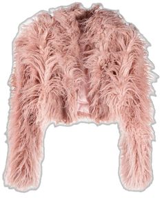 Elegant Pink Cropped Outerwear, Elegant Cropped Pink Outerwear, Pink Feather Trim Outerwear For Fall, Fall Pink Outerwear With Feather Trim, Chic Pink Faux Fur Coat, Chic Pink Cropped Outerwear, Chic Cropped Pink Outerwear, Faux Fur Cropped Jacket, Pink Faux Fur