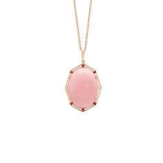 Peruvian Pink Opal Necklace in Rose Gold By Irthly Unique Diamond Necklace, Organic Jewelry, Inspirational Jewelry, Hot Jewelry, Feminine Power, Ruby Pendant, 18k Gold Jewelry, Popular Jewelry, Unique Diamonds