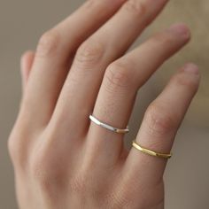 These Gold and Silver Minimalist Faceted Stacking Rings are a perfect gifts for him, her, a mom, a sister, or your wife on a birthday, the anniversary, marriage, or Christmas. They are lightweight and shine in the light.  Style: Minimalist Band: 1,5 mm Finish: Silver and Gold Location: Suitable for all fingers Material: 925K sterling Silver Plated Bronze and 14K Gold Plated Bronze Our products are water-resistant and Nickel Free, Lead-Free & Cadmium Free; do not have any allergy side effects. SI Modern Adjustable Stackable Rings As A Gift, Modern Adjustable Stackable Rings For Gifts, Classic White Midi Rings For Everyday, Simple White Midi Promise Rings, White Simple Midi Promise Ring, Minimalist Adjustable Couple Rings, Minimalist White Stackable Promise Rings, Minimalist Adjustable White Rings, Adjustable Minimalist Couple Rings