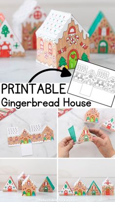 printable gingerbread house with instructions to make it