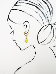 Your life is a pop of color in this world, so naturally your jewelry would be too! Wear these 1960's yellow flower bead cap charms hung from etched gold hoops and enjoy a sunny summer day! CONFIDENCE GUARANTEE: In our jewelry, we use 14k gold filled, sterling silver, and solid brass as well as vintage components that have stood the test of time! These antique components are of high quality and have lasted for many decades - many even centuries! You can trust that if it still looks good today, it Yellow Teardrop Bohemian Jewelry, Yellow Small Hoop Jewelry For Everyday, Everyday Small Yellow Hoop Jewelry, Yellow Gold Charm Drop Earrings, Small Hoop Jewelry With Flower Charm For Everyday, Everyday Small Hoop Yellow Jewelry, Everyday Small Hoop Jewelry With Flower Charm, Yellow Round Brass Jewelry, Yellow Bohemian Drop Earrings