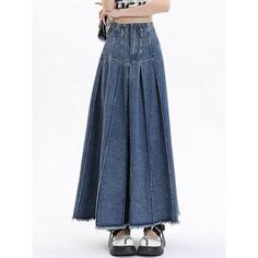 Discover Your New Summer Essential Step into the season with style and comfort in our Chic High Waist Vintage Blue Denim A-line Skirt. This timeless piece is a must-have for any fashion-forward wardrobe, blending classic design with contemporary streetwear vibes. Perfect for women aged 18-24, this skirt promises to be your go-to for every casual outing. Exceptional Design and Quality Our skirt boasts a flattering high-waist cut and a versatile mid-calf length, ideal for various body types. The n Azul Vintage, Contemporary Streetwear, Summer Essential, Sunglasses & Glasses, Jeans Rock, Staple Pieces, Casual Elegance, British Indian, Unique Charms