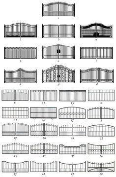 various types of fences and gates