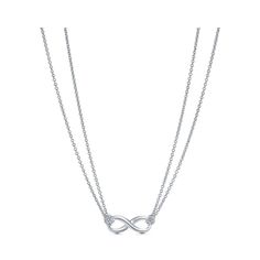 Barely Worn, Tiffany, 18 Inch Double Chain, Sterling Silver, Infinity Pendant Silver Infinity Necklace, Infinity Necklace Silver, Jewelry Tiffany, Infinity Pendant, Infinity Necklace, Tiffany Co Jewelry, Double Chain, Tiffany & Co., Womens Jewelry Necklace