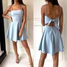 c5cc17e395d3049b03e0f1ccebb02b4ddesc50893102ri Short Homecoming Dresses, Blue Homecoming Dresses, Semi Formal Dresses, Short Homecoming Dress, Grad Dresses, Dresses Elegant, Dress With Tie