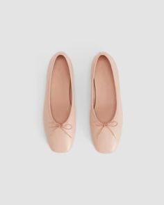 The Day Ballet Flat Pale Pink – Everlane Square Toe Leather Heels With Rubber Sole, Leather Heels With Rubber Sole And Square Toe, Leather Heels With Square Toe And Rubber Sole, Feminine Leather Heels With Square Toe, Best Ballet Flats, The Ballet, Recycled Leather, Ballet Flat, Nappa Leather