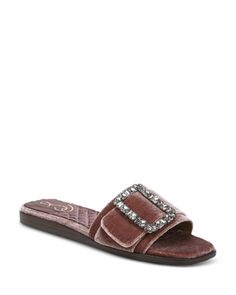 Sam Edelman Women's Inez Buckle Slide Sandals Elegant Slip-on Sandals With Buckle Closure, Flat Sandals With Buckle Closure For Evening, Brown Flat Sandals For Evening, Sam Edelman Shoes, Sam Edelman, Womens Slippers, Slide Sandals, Shoe Collection, Women's Shoes Sandals