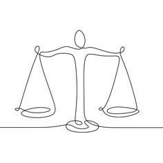 a line drawing of a person standing next to a scale with one hand on it