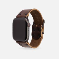 Inspired by the rugged leather straps of history, our American-made Apple Watch bands are hand pounded with care and attention to detail. Crafted from a single piece of full grain leather, they will continue to look better with age, unbending from the trends that come and go. Our leather Apple Watch bands are carefully crafted to fit all Apple Watch models, including the latest Series 10 and Apple Watch Ultra 2. Designed for universal compatibility, our bands provide both style and functionality Leather Watches With Bracelet Strap For Everyday Use, Adjustable Leather Watches For Everyday, Classic Leather Watch Bands For Everyday, Brown Everyday Watch With Bracelet Strap, Everyday Brown Watch With Bracelet Strap, Modern Brown Watch Accessories With Waxed Finish, Everyday Black Leather Bracelet, Adjustable Brown Watch With Black Band, Classic Brown Watch With Waxed Finish