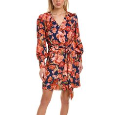 This Midi Wrap Dress In Navy Floral With Plunge Neck Is Currently Sold Out In A Size 10 This Dress Has Never Been Worn- Nwt Button Accents, Bubble Sleeve, Belted Waist, And Barrel Cuff Approximately 35.5in From Shoulder To Hem This Item Tends To Run Small (Based On Member Feedback). We Recommend Sizing Up For Your Best Fit. Model Is 5'9 And Is Wearing A Size 6. Measurements May Vary Slightly By Size. Snap Closure Shell: 100% Polyester Lining: 97% Polyester, 3% Spandex Machine Wash Cold Floral Print V-neck Cocktail Dress, Silk V-neck Wrap Dress For Date Night, V-neck Mini Dress For Date, V-neck Floral Print Wrap Dress For Evening, Floral Print V-neck Evening Wrap Dress, Evening Floral Print V-neck Mini Dress, Elegant Mini Dress With Floral Print And Surplice Neckline, V-neck Midi Dress For Date, Formal Floral Print Dress With Surplice Neckline