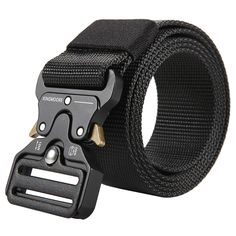 PRICES MAY VARY. Quick Release Buckle - Intuitive and smooth quick release functionality when you push the golden tabs down at the same time. If just one tab is engaged, the connection will still hold and fully re-lock on its own. Quality Nylon Belt - Made from 1000D nylon material, breathable and comfortable for daily use. Heavy Duty Metal Buckle - This tactical belt features a military belt buckle made from heavy-duty metal.Max bearing weight 1100lb/500kg. Widely used for military training or Military Belt, Outdoor Exercises, Work Belt, Special Force, Survival Equipment, Tactical Belt, Webbing Belt, Branded Belts, Quick Release Buckle