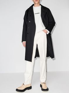 Find JIL SANDER Ogo-print Jumper on Editorialist. white cotton round neck long sleeves ribbed cuffs logo print at the chest White Crew Neck Outerwear For Work, Crewneck Sweaters, Cotton Logo, Jil Sander, Sanders, Logo Print, Crew Neck Sweater, White Cotton, Duster Coat