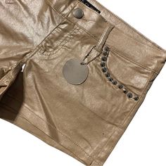 Nwt 2000’s Silent Disco Short Shorts Golden With Metal Flare , Metal Embellishments Around Pockets , They Are The Perfect Golden Shimmer! So Cute And Ready For Fun ! Two Pairs Both With Tags , Never Worn 9 And 11 Don’t Miss These ! Y2k Fitted Short Bottoms, Fitted Short Y2k Bottoms, Y2k Stretch Shorts, Y2k Style Stretch Shorts, Y2k Style Summer Shorts, Trendy Gold Bottoms Short Length, Trendy Gold Shorts For Spring, Shorts Y2k, Silent Disco