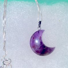 Natural Amethyst Moon Sterling Silver Necklace. Necklace Is Sterling Silver 16”. Amethyst Moon Pendant Is All Natural And Measures 1 1/2”. Comes With Gift Box. Witch Outfit, Necklace Necklace, Hand Crafted Jewelry, Crafted Jewelry, Moon Pendant, Pretty Jewellery, Boho Hippie, Sterling Silver Necklace, Resin Jewelry