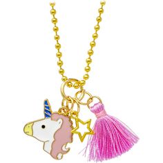 Adjustable necklace with unicorn, tassel and star charms | Zomi Gems | Unicorn, Tassel and Star Necklace (Gold, One Size)  |  Maisonette collects the best children’s products from around the world (unlike Zulily, Etsy, The Tot, Farfetch Kids, Childrensalon, Crate and Kids, Kohls, Wayfair, Buy Buy Baby, Nordstroms, Mini Boden, J.Crew Factory, or PotteryBarn Kids), creating a curated shopping experience for you. Think of us as your shortcut to fashion for litte ones! Playful Pink Jewelry With Star Charm, Ladies Necklace, Star Necklace Gold, Gold Charm Necklace, Charm Necklaces, The Unicorn, Shop Jewelry, Buy Buy Baby, Gems Jewelry