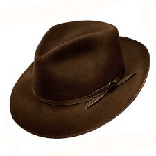 Stetson Stratoliner Fur Felt Fedora Formal Solid Fedora With Flat Crown, Brown Fitted Fedora For Kentucky Derby, Classic Brown Formal Hat Band, Fitted Fedora For Fall Western-themed Events, Classic Brown Fedora For Western Style, Classic Brown Fedora For Western-themed Events, Classic Brown Fedora For Kentucky Derby, Formal Fedora With Short Brim For Fall, Elegant Brown Felt Hat With Flat Crown